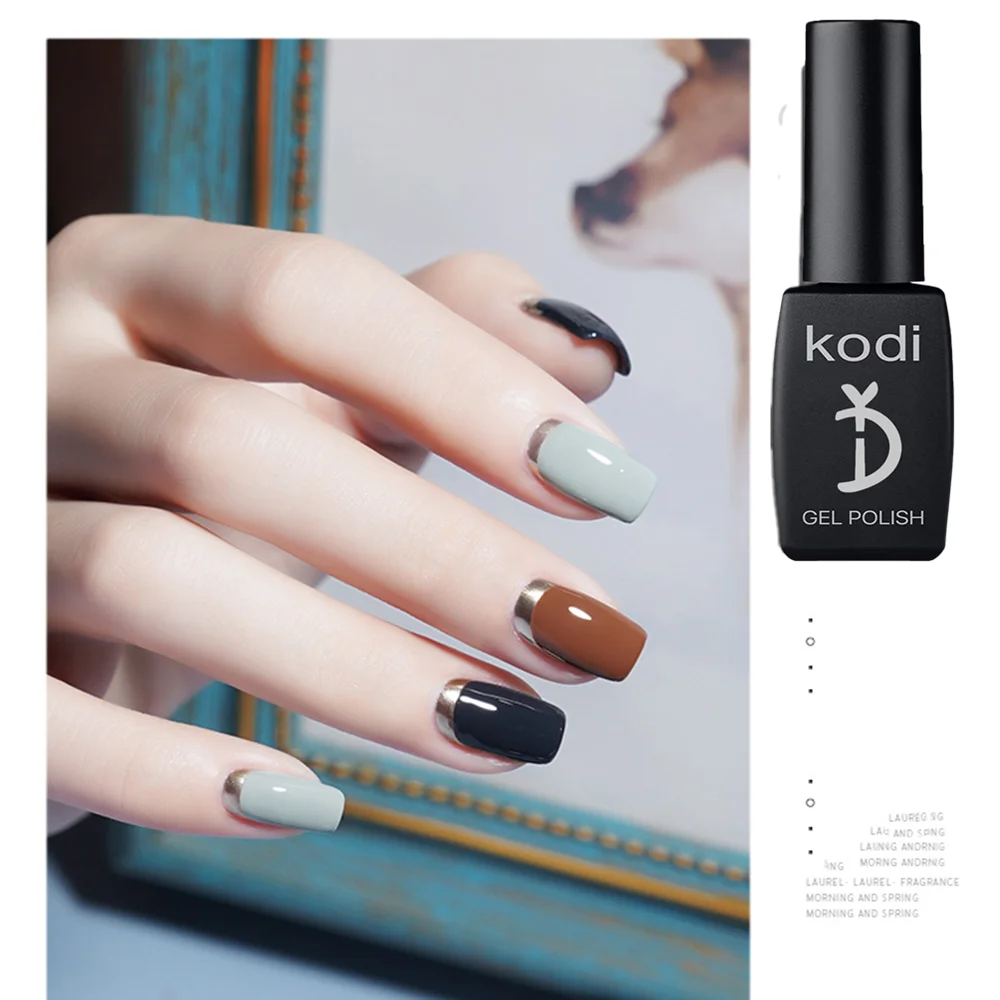 YD KODI Gel professionale 12ml caffè puro grigio bianco Nail Art Semi Platium UV LED lampada vernici Base Top Coat