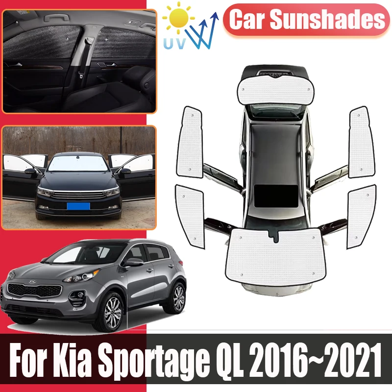 

Для Kia Sportage QL 2016 2017 2018 2019 2020 2021, оконный козырек, солнцезащитный козырек, авто солнцезащитные козырьки, анти-УФ-блоки для конфиденциальности, автомобильные аксессуары