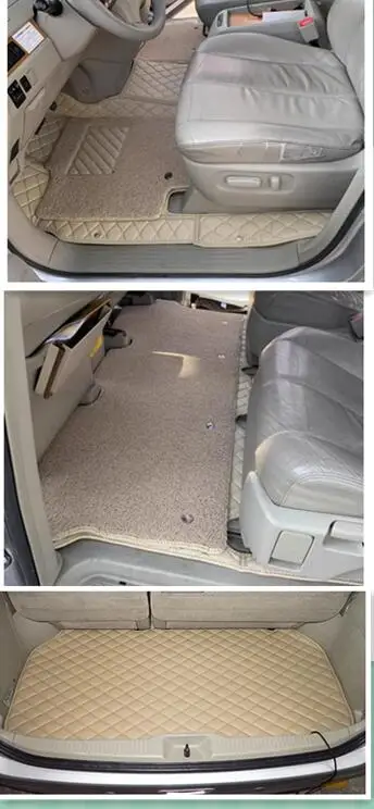 

Высокое качество, полный комплект автомобильных ковриков + коврик в багажник для Toyota Estima 2021-2006, 7 8 мест, водонепроницаемые двухслойные ковры