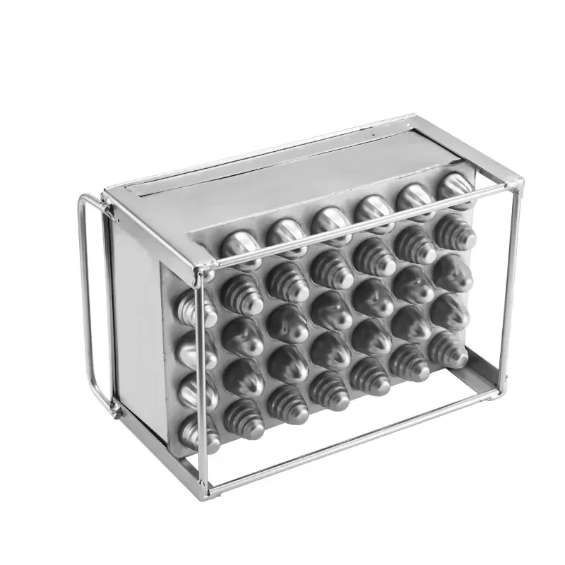 35Pcs 304 Stainless Steel Ice Cream Mold Set Small Cube D Shape Popsicle Maker Reusable Metal DIY Frozen Dessert Tool Kit for