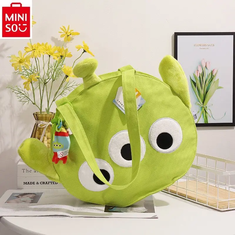 MINISO Disney История игрушек, трехглазный монстр, вместительная сумка для покупок, мультяшная сумка через плечо, ручная фотосумка