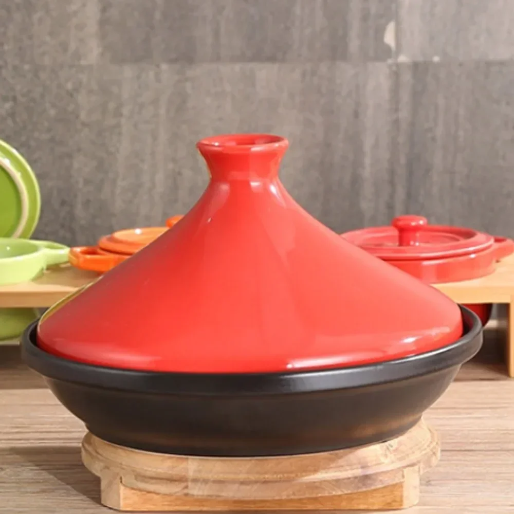 20/22/24cm High temperature resistant steamed vegetable tower base casserole soup ceramic health casserole cooker