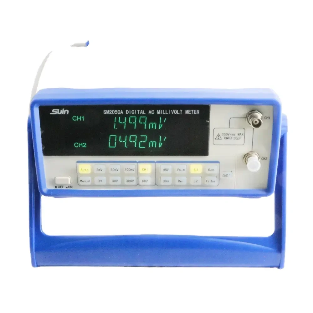 SM2050A Digital AC Millivoltmeter Frequency Measurement 5Hz ~ 5MHz Voltage Tester Millivolt Meter