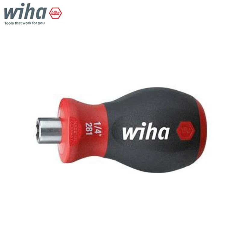 Wiha 29463 Magnetic Screwdriver with Bit Holder  Stubby 1/4\