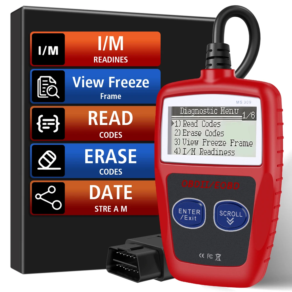Car Diagnostic Tools Universal Version OBD 2 Scanner Fault Code Clear Multi Functional OBD2 Code Reader Digital Display
