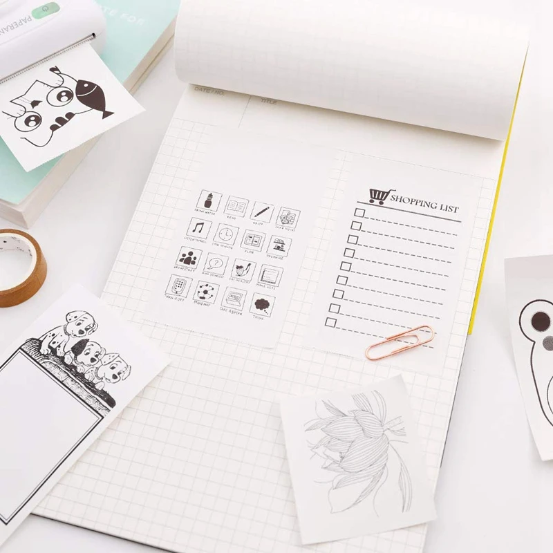 9 Rolls Printable Paper Thermal Paper 57X30mm Photo Paper For PAPERANG P1 P2 Printer