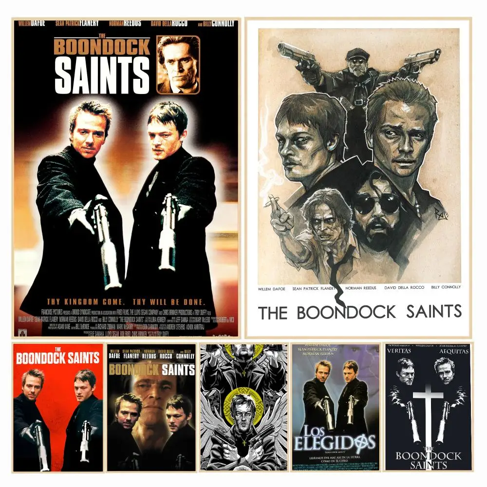 classic movie T-The Boondock Saints 1999-S Painting Calligraphy Boho Botanical Decor for Living Room Elegant Home Style