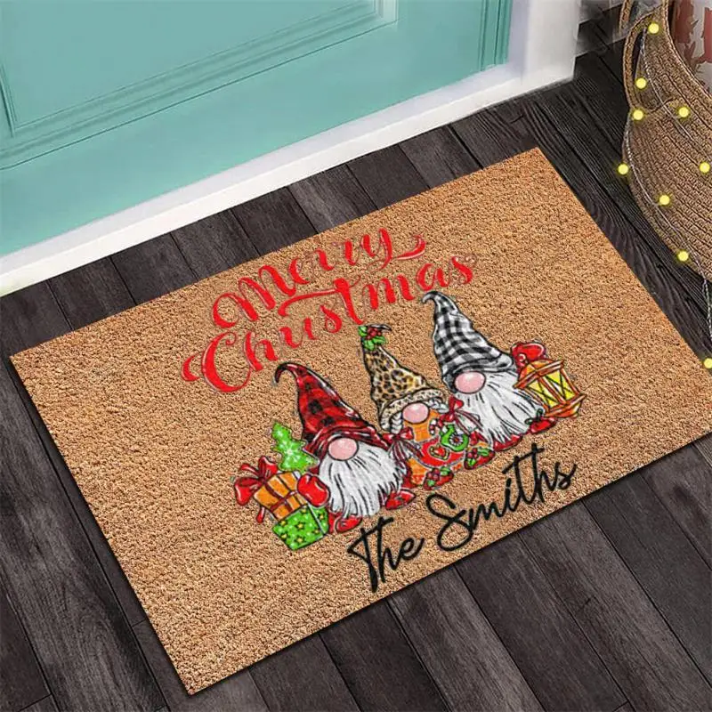 2025 Christmas Festival Decoration Front Door Carpet Indoor Outdoor Anti-Skid Mat