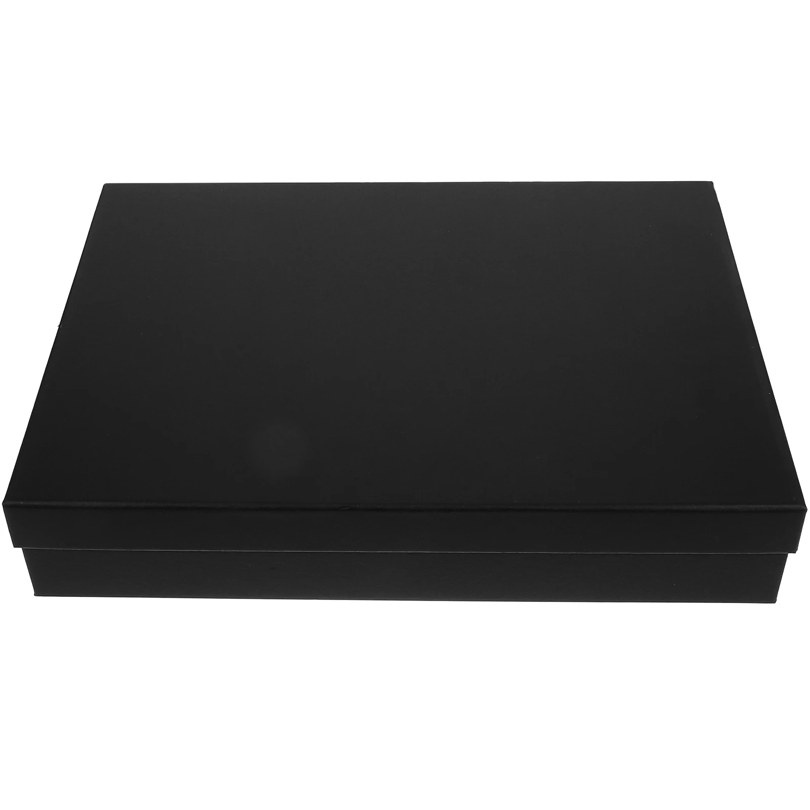 

1pcs Black Gift Box Rectangular Packaging Storage Case For Presents Shirts Ties Scarves Reusable Elegant Simple