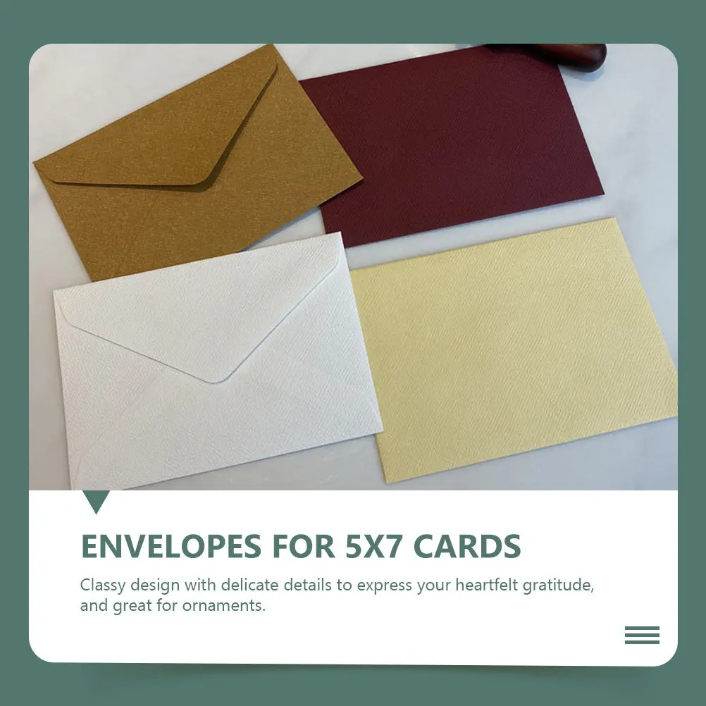 

16Pcs Vintage Wedding Envelopes Premium Thick Paper Delicate Retro Design for 5x7 Invitations Wedding Baby Shower Graduation
