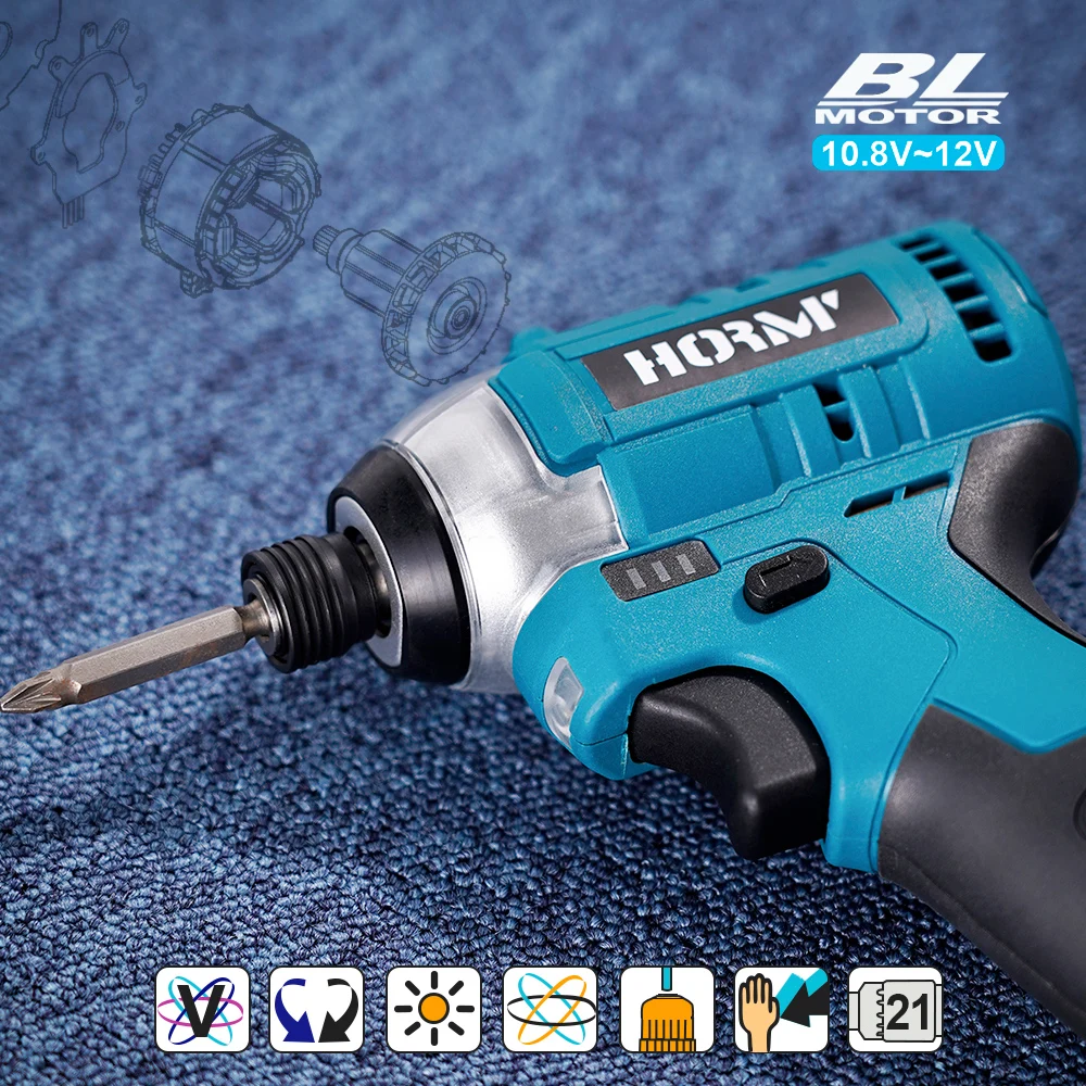 12V Brushless Lithium Electric Screwdriver Drill 120N.m Cordless Adjustable 2 Speed Drill Driver Repair Tool For Makita Battery