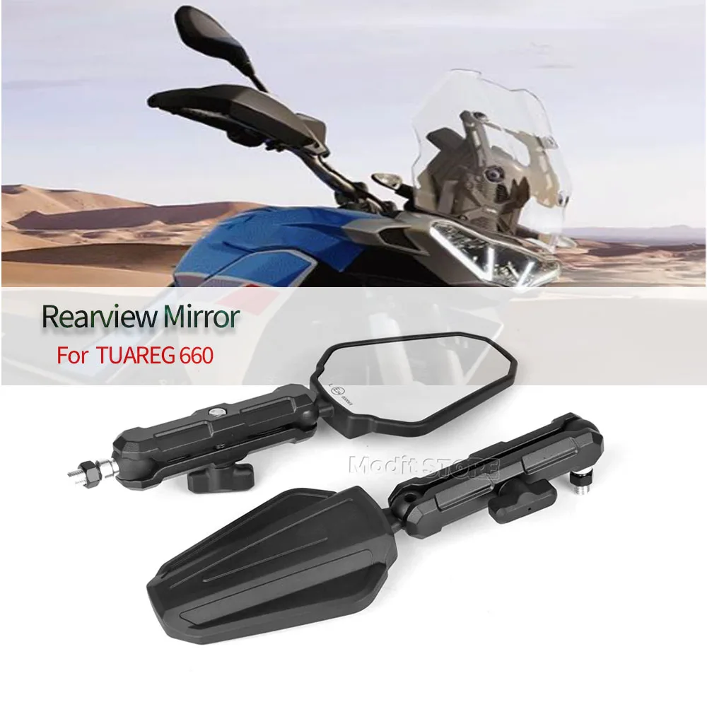 Rearview Mirrors For Aprilia TUAREG 660 Tuareg 660 2022 2023 2024 Motorcycle Rearview Mirror Adventure Foldable Mirrors