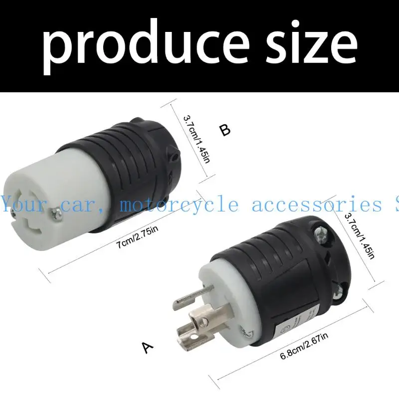 31BC Heavy Duty Replacement Power Plug Connector 15A 125V 2 Poles Connector