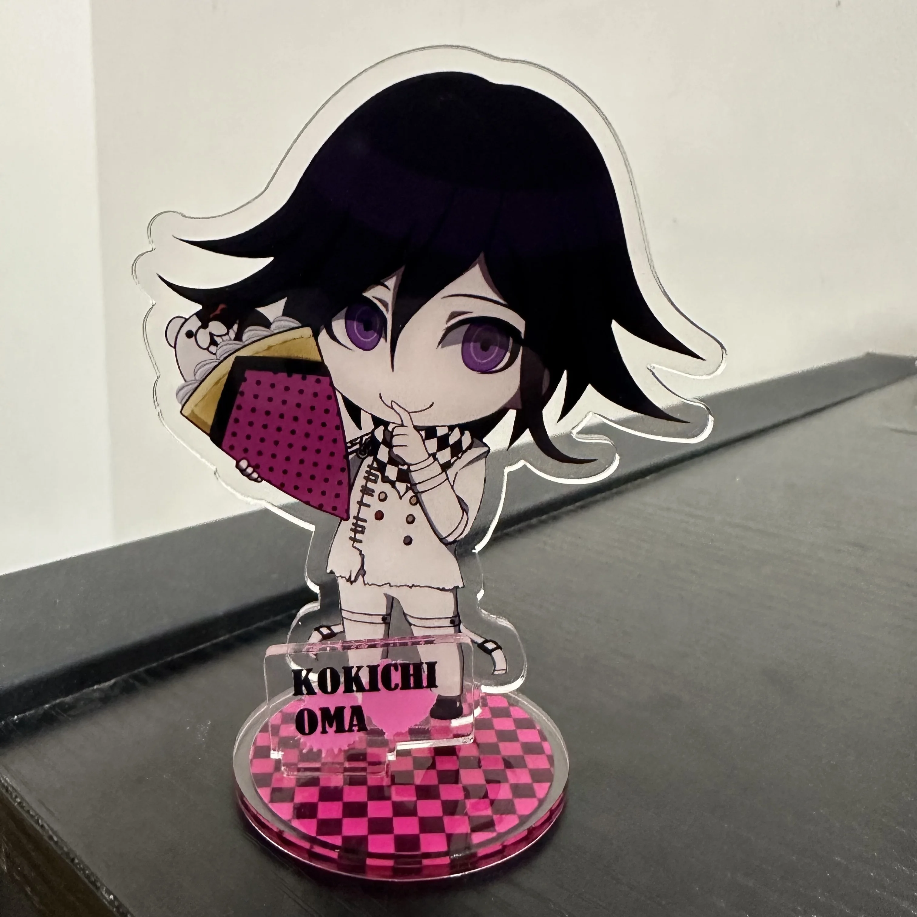 10CM Anime Danganronpa Figures Nagito Komaeda Kokichi Oma Cosplay Acrylic Stand Model Plate Desk Decor Standing Sign Toys