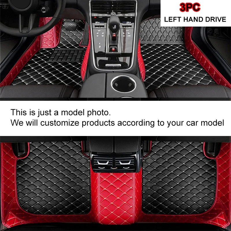 Car Floor Mats For Audi A3 8V Sportback 2013~2019 Waterproof Rug Anti Dirt Pad Luxury Leather Mat Full Set Car Accessories 2014