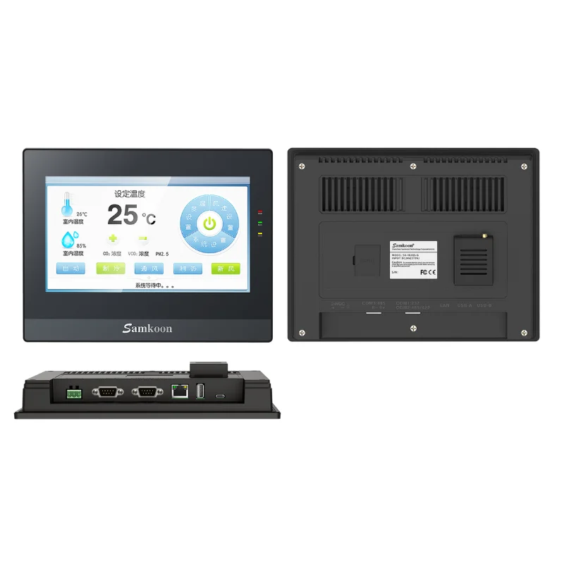 Samkoon 7 "HMI لوحة RS232 RS485 إيثرنت الاتصالات شاشة تعمل باللمس وحدة التحكم عن بعد دعم التحكم الصناعي