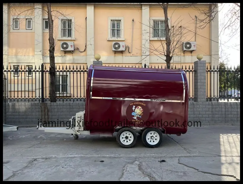

Mobile Coffee Shop Ice Cream Hotdog Cart Pink Mini Mobile Food Van Trailer for Sale Cheap Price