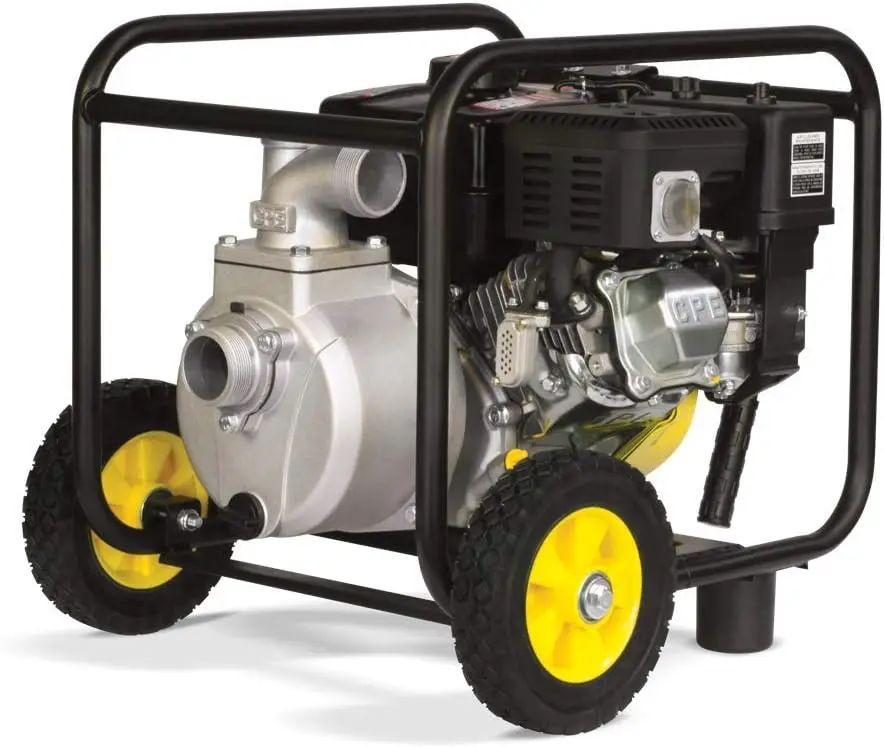 2-Inch Gas-Powered Semi-Trash Water Transfer Pump with Hose and Wheel Kit