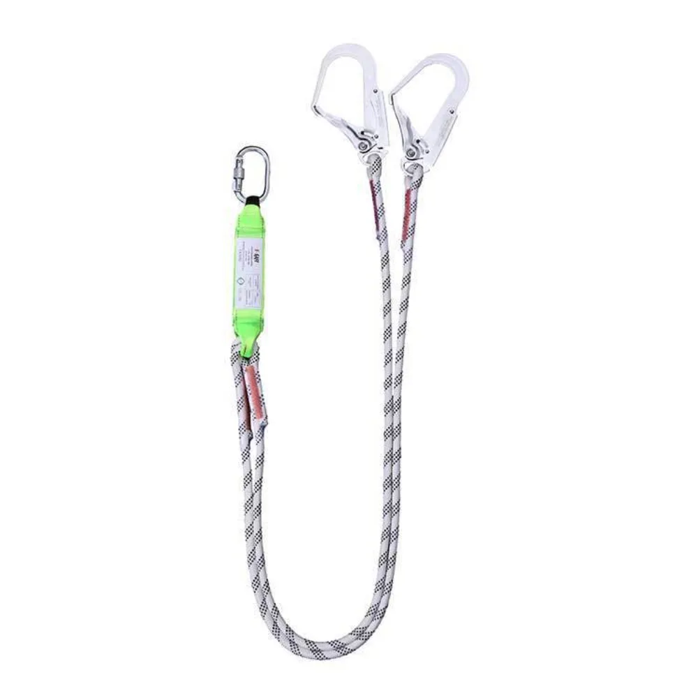 

Fall Protection Abrasion-Resistant Safety Rope with Dual Hook Full Body Harness for High-Altitude Work Climbing Emergency Escape