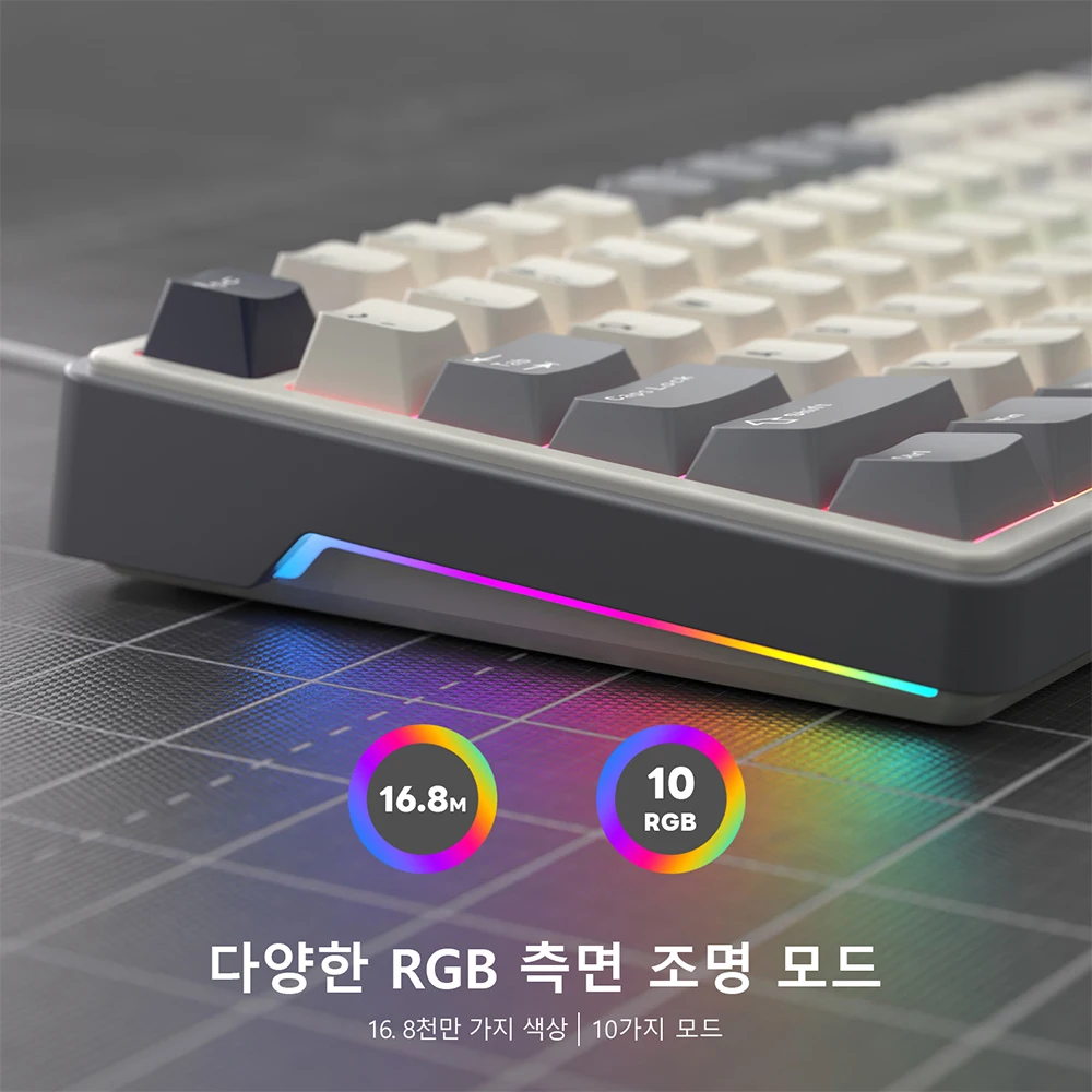 RK Royal Kludge RK R87Pro 가스켓 유선 게이머 키보드 핫스왑 가능 88키 기계식 키보드 88% RGB 백라이트 PBT 키캡 포함