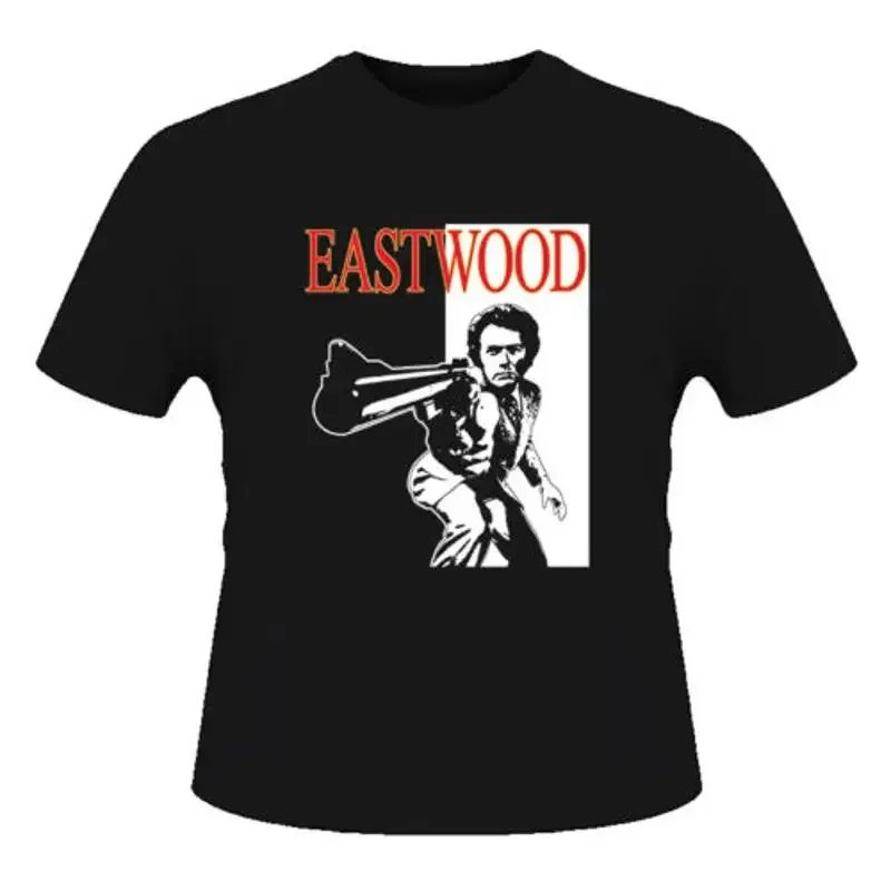 Clint Eastwood Western Movie Legend Retro Black T Shirt
