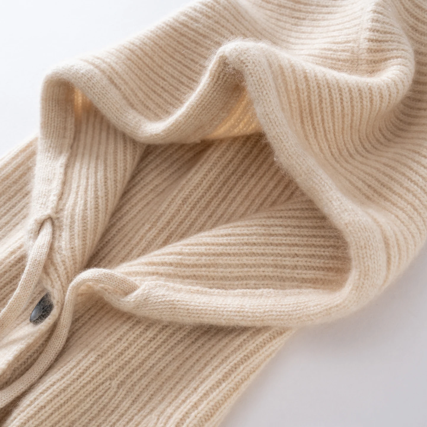 100%Quality Cashmere Balaclava Cap For Women Casual Winter Hats Solid Knitted Hooded Scarf Outdoor Soft Warmer Neck Beanies Caps