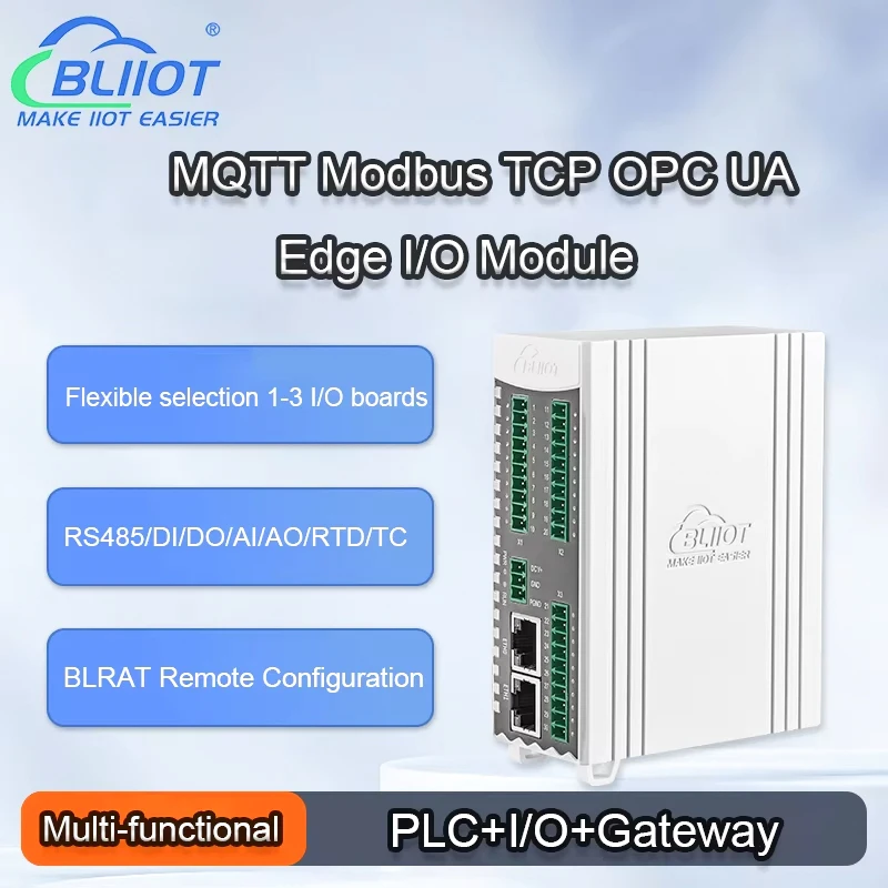 

MQTT/Modbus TCP/OPC UA Edge I/O RS485/DI/DO/AI/AO/RTD/TC Remote I/O Modules BL192Pro