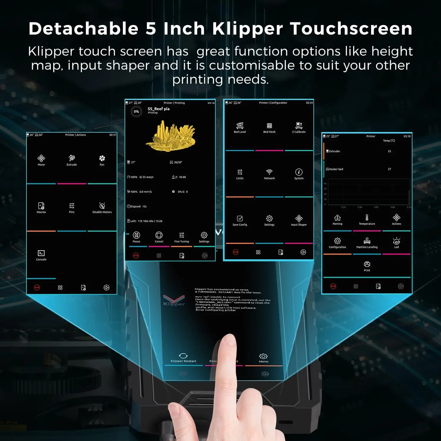 Impresora 3D Sovol SV07 Plus con firmware Klipper, velocidad máxima de impresión 500 mm/s 300 ℃   Fuente de alimentación Meanwell de alta