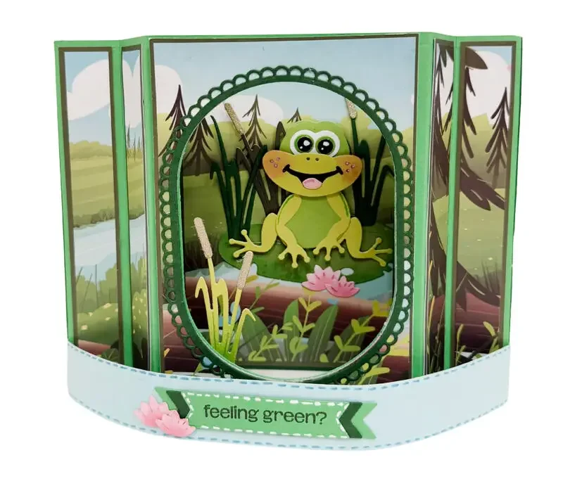 Freddy Waterlelies Nested Squares Blocks Hearts Get Well Soon  Metal Cutting Die Silicone Stamp Scrapbooking Stencil Photo DIY