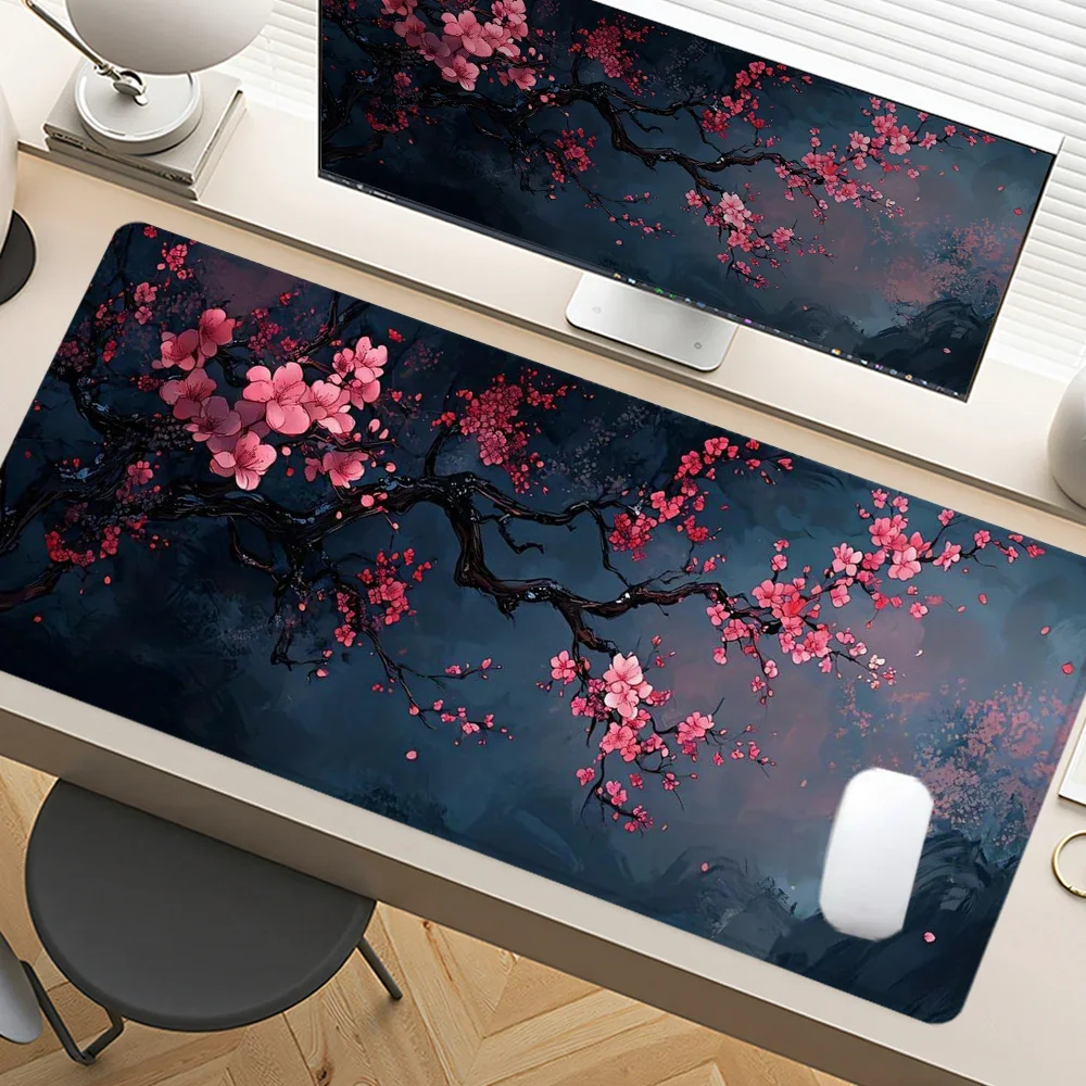 

Коврик для мыши Cherry Blossom, большие настольные аксессуары, настольный коврик, резиновая основа с прошитыми краями, коврик для мыши, нескользящий коврик для мыши для офиса