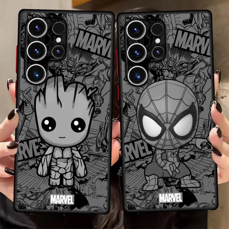 Marvel Spiderman Case for Samsung Galaxy S20 FE Note 20 Ultra 10+ S21 S22 S24 Plus S23 FE S26 S25 Ultra Funda Back Phone Cover