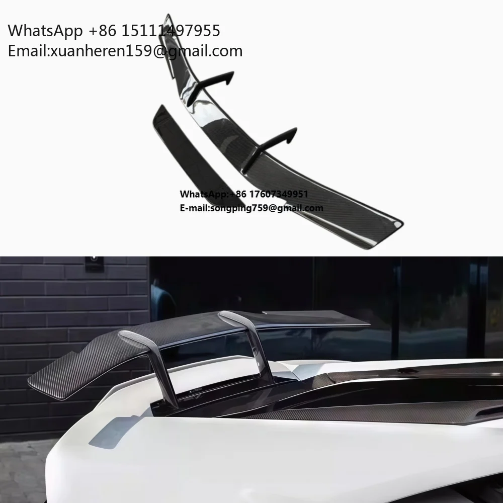 Small Tail Wing for Lamborghini Huracan LP580 LP610 Upgraded N-style Carbon Fiber Rear Spoiler+spoiler Base Body Kit