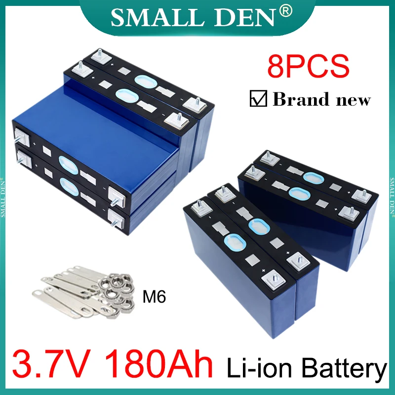 

8PCS New 3.7V 180Ah Li-ion Battery 18000mAh High Power diy 12v 24v electric vehicle RV yacht solar Golf cart Inverter Power tool