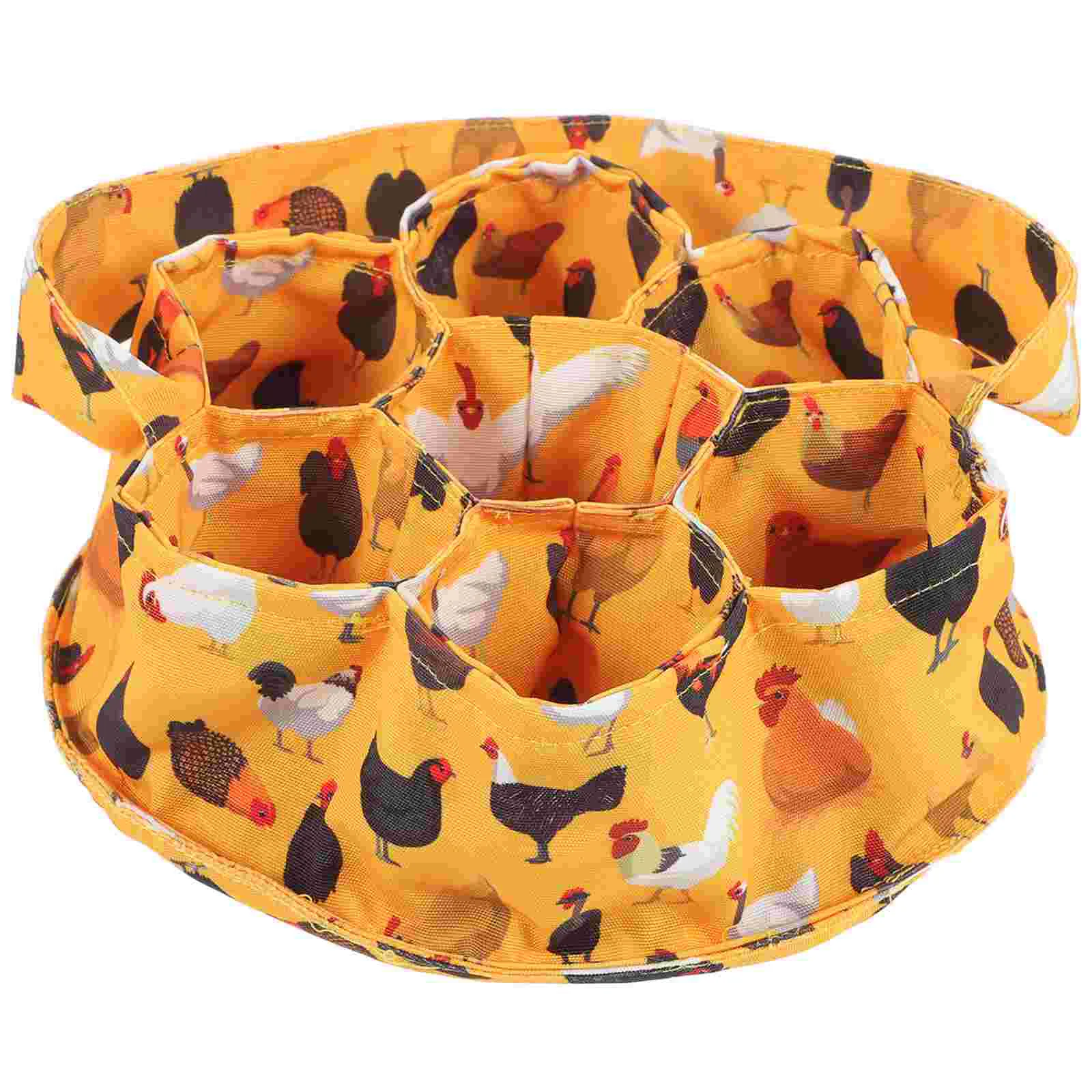 Eggs Organizer Basket Portable for Collecting Gathering Storage Supplies Canvas Fresh Holder