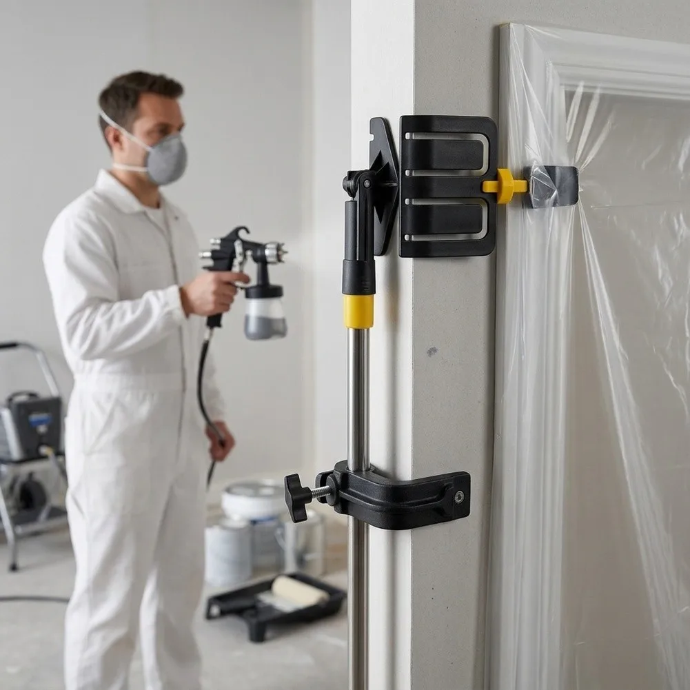 Pivoting Spray Shield Holder Paint Mask Wall Guard Tool For Facade Gutter Spraying Project Household Construction Work Accessory