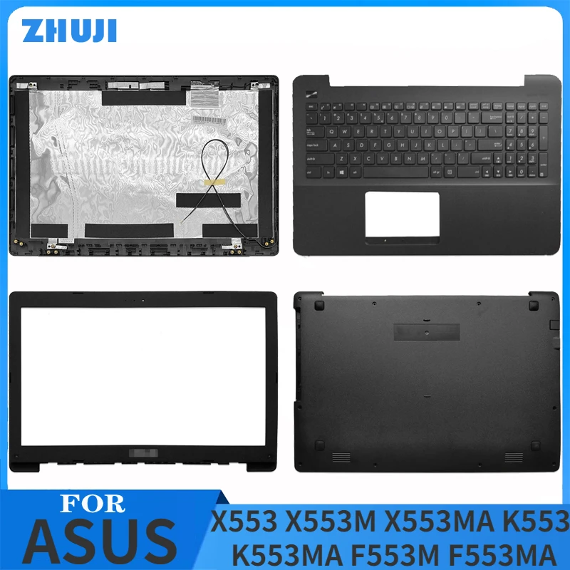 New For ASUS X553 X553M X553MA K553M K553MA F553M F553MA Laptop LCD Back Cover Front Bezel Upper Palmrest Bottom Case Keyboard