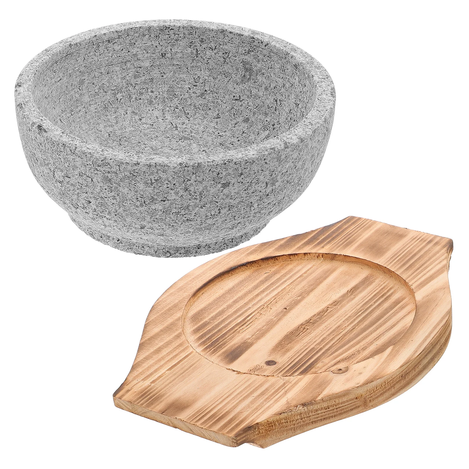 

1Set Stone Bowl Korean Cuisine Heat Retaining Bibimbap Serving Tray Multi-Function Food Cooking Soup Bowl Reusable Kitchen