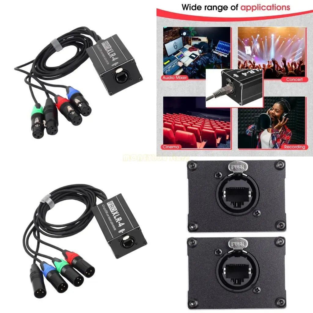 

F62C 4 Channel 3Pin Networking Cable Recording Studio for Stage Sound Lighting