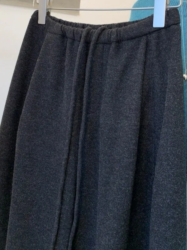 plus Size Casual Pants Women's Winter Design Sensation Artistic Retro Dstring Wide Leg Pants High Waist Loose Fit Straight...