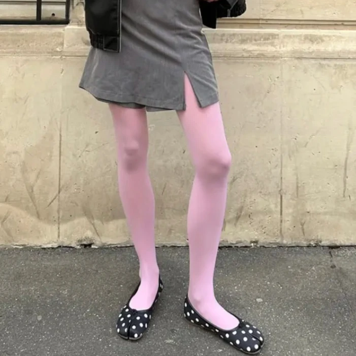 Lovely Pink Tights for Elegant Women Lingerie Warm Velvet Socks Classic Hot Girl Sexy Bodystockings Date Wear image 2