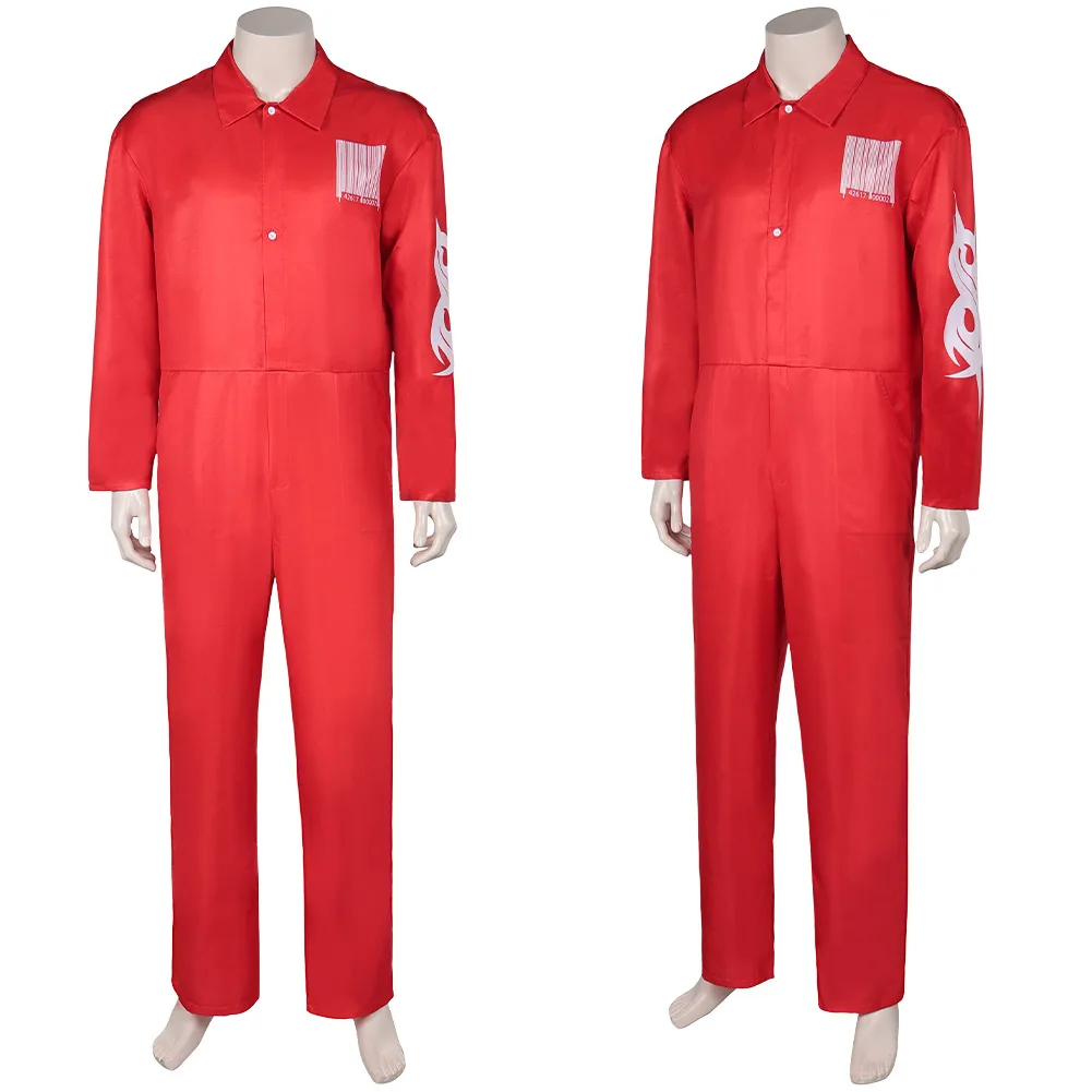 Joey Cosplay Jordison Fantasia Bodysuit Band Slip Cosplay Knot Red Jumpsuit Costume Outfits Halloween Carnival Suit Men Male