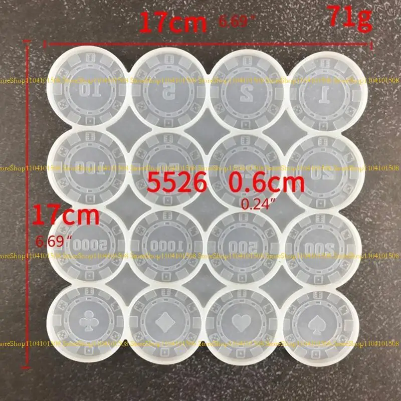 15YC DIY Chips Spielmünzen Epoxidharzform Gedenkmünzen Silikonform – Detail 6