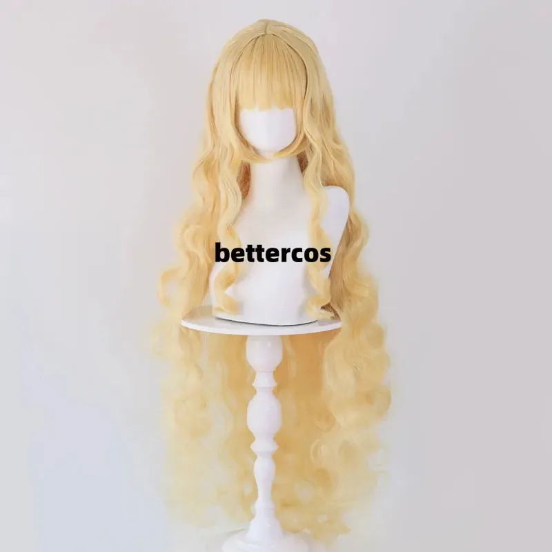 

2025 22 Mashiro Rima Аниме Косплей 100 см Длинные золотые кудри Термостойкие синтетические волосы Парики для Хэллоуина + Бесплатная шапочка для парика