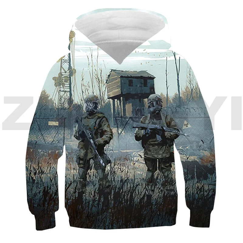 Game S.T.A.L.K.E.R. 2 Heart of Printed Pullovers Trend 3D Stalker 2 Shadow Anime Hoodie Oversized Sweatshirt Japanese Streetwear