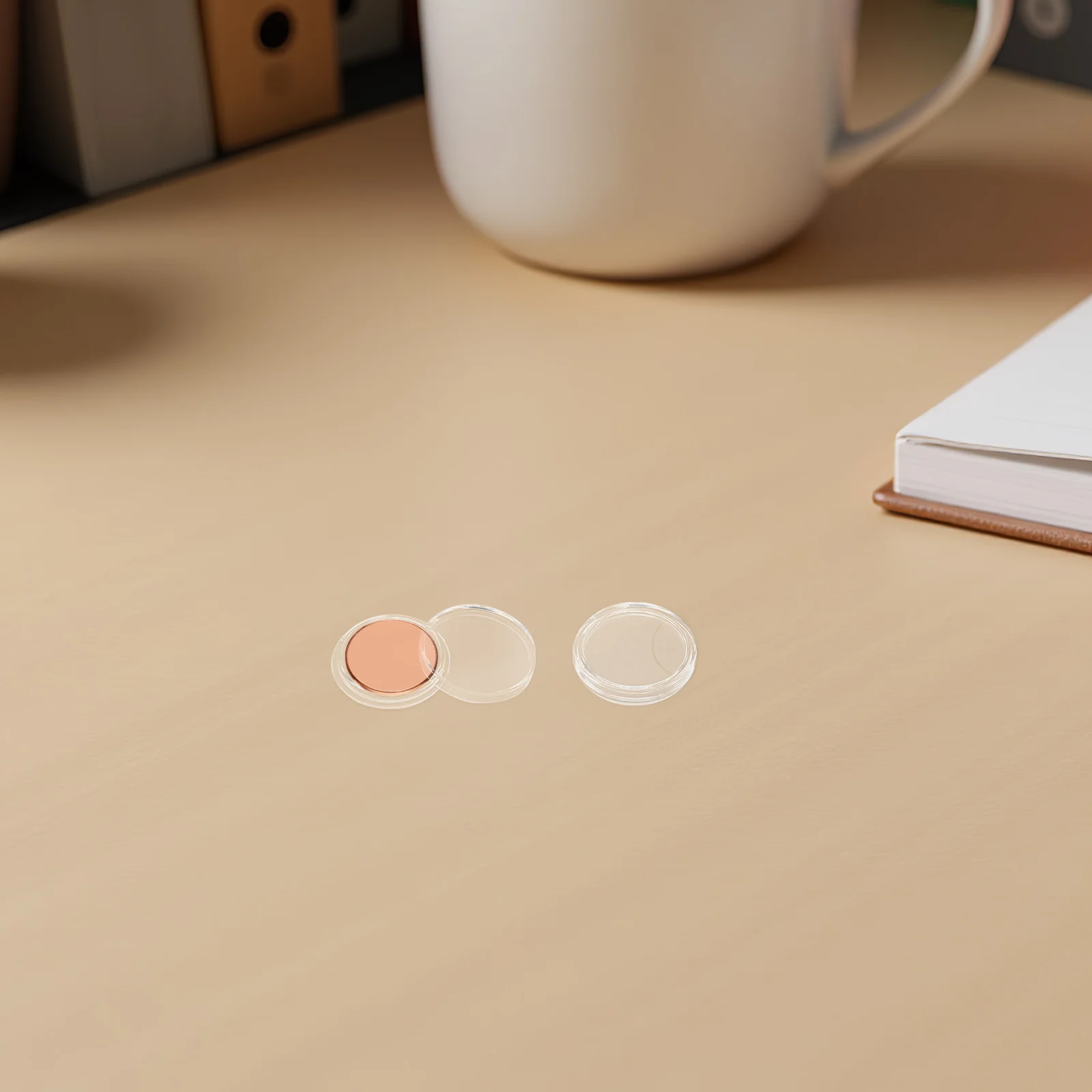 100 قطعة صندوق جمع حامل دائري شفاف عملة واحدة حقيبة للتخزين صندوق بلاستيكي شفاف لهواة جمع العملات المعدنية كبسولات حامية #5