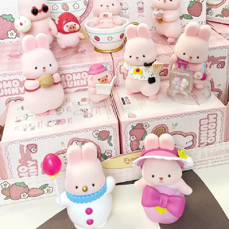 

New Genuine Momo Rabbit Strawberry Town Series Blind Box Cute Rabbit Doll Desktop Decoration Exquisite Kawaii Birthday Gift Toy