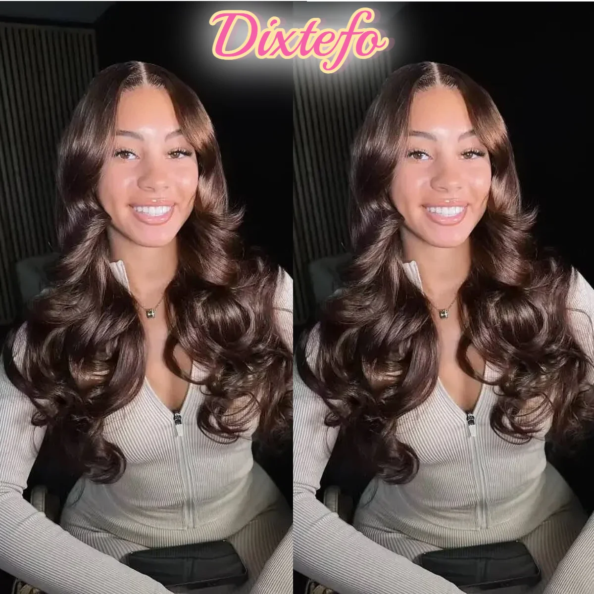 

30 38Inch Chocolate Brown Body Wave Human Hair Wigs 200 Density Brazilian 13x4 13x6 HD Lace Frontal Body Wave Human Hair Wigs