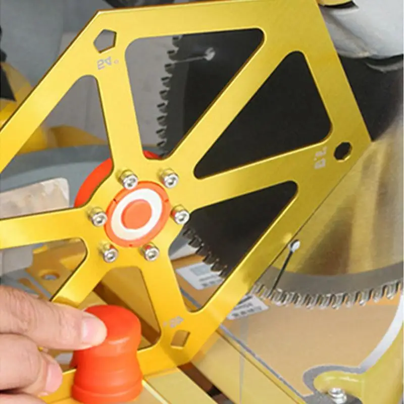 Miter Saw Angle Ruler Aluminum Alloy Hexagon Ruler High Accuracy Measuring Tool Angle Adjustment Tool Woodworking Tool For