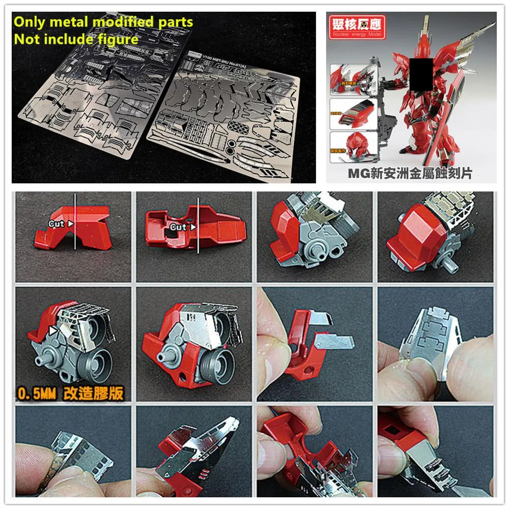 Nuclear Energy model Metal Modified parts set for MG 1/100 MSN-06S Sinanju DJ036