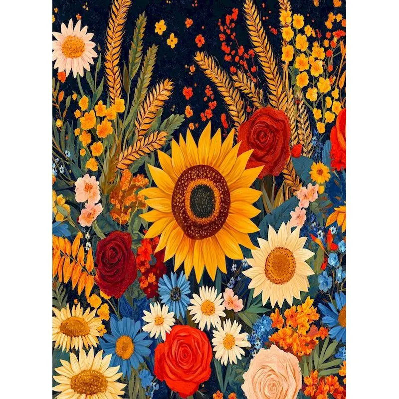 

GATYZTORY Frame DIY Painting By Numbers Sunflower Modern Wall Art Picture By Numbers Acrylic Canvas By Numbers For Home Decors